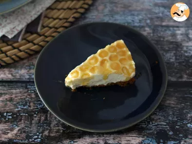 Cheesecake sans cuisson au citron et au miel (tuto déco gâteau) - photo 2